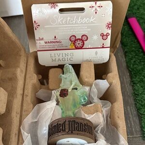 Disney Haunted Mansion sketchbook living magic Ghost Ornament lights up!